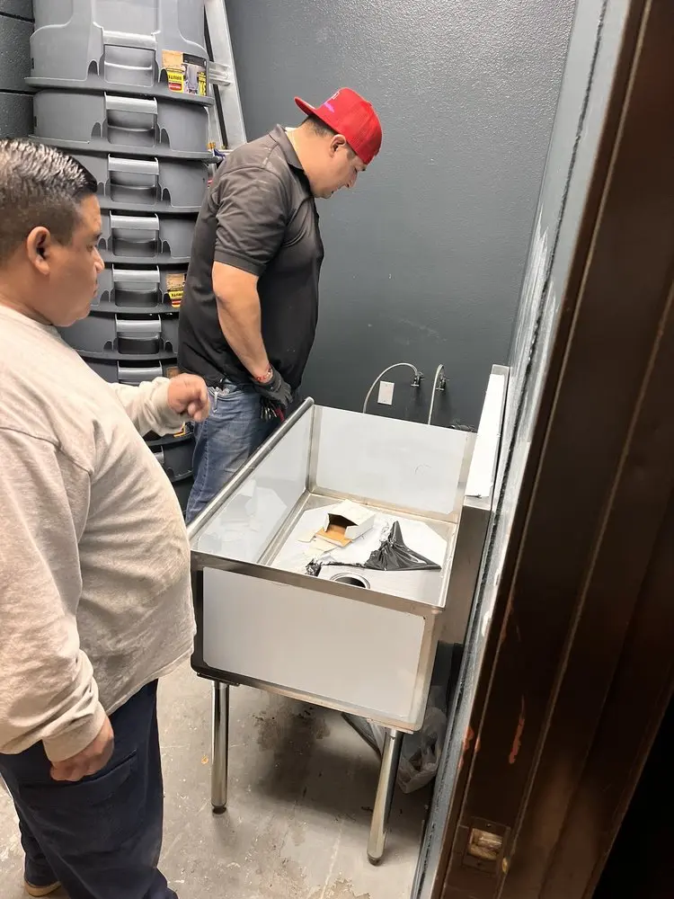Commercial plumbing and sink installation in Redbird